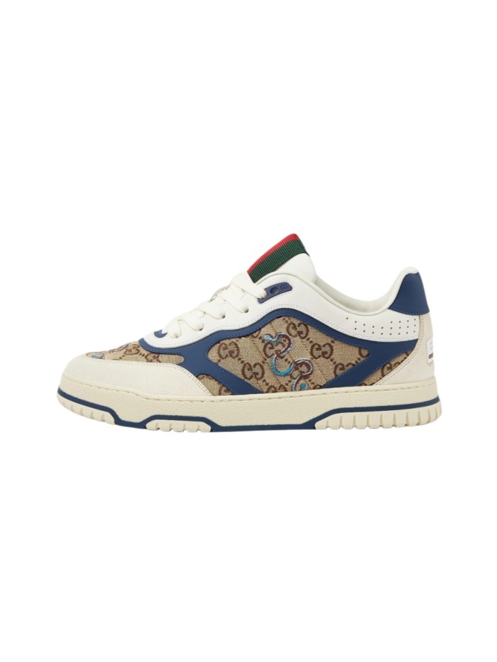1:1 quality version GG Canvas Sneakers with Snake Embroidery Shoes 28974319