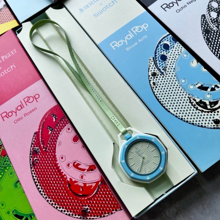 AP x Swatch Royal Oak Dopamine Dial Quartz Movement Pocket Watch & Wrist Watch 8 colors【Dial diameter：42mm】29202610