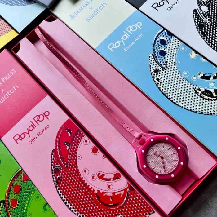 AP x Swatch Royal Oak Dopamine Dial Quartz Movement Pocket Watch & Wrist Watch 8 colors【Dial diameter：42mm】29202610
