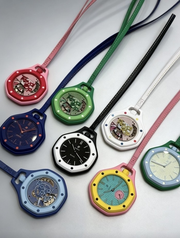 AP x Swatch Royal Oak Dopamine Dial Quartz Movement Pocket Watch & Wrist Watch 8 colors【Dial diameter：42mm】29202610