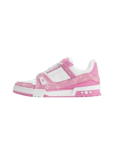 1:1 quality version Trainer Fabric Leather Round Toe Low-Top Sneakers Pink 28599103