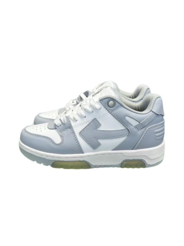 1:1 quality version OW Out Of Office  OOO  Low Tops Grey White OMIA189F22LEA0010109