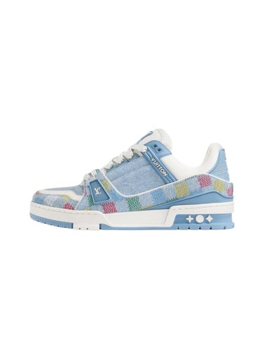 1:1 quality version Trainer Denim Logo Finish Low-Top Sneakers Blue 28599099