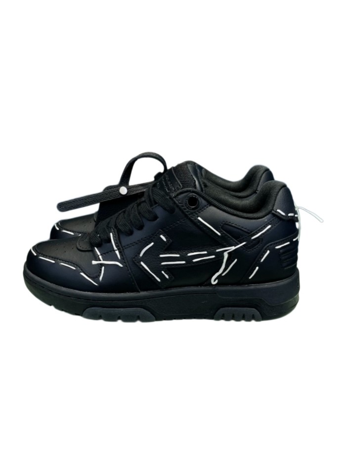 1:1 quality version OW Out Of Office Sartorial Stitching Black White OMIA189S23LEA0141010