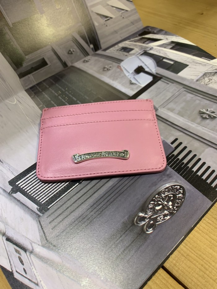 1:1 quality version Cowhide Card Holder Metal Bar Logo Slim Multi Slot Card Wallet 8 colors 29222373