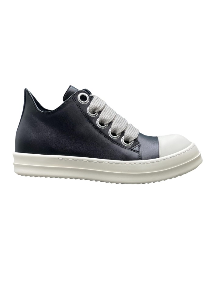 1:1 quality version R*ck0wens 28304005 Leather shoes with thick laces