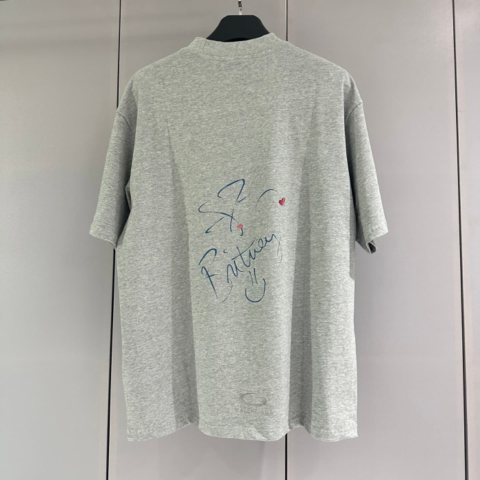 1:1 quality version Hot Girl Style Britney Gray Printed Washed Tee 29222331