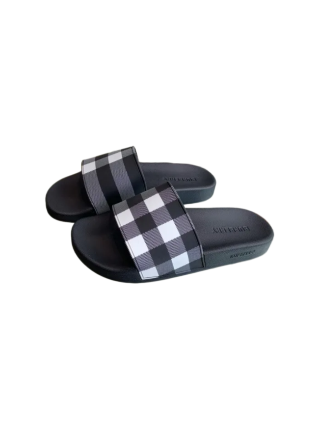 1:1 quality version Classic Check War Horse Print Slipperss 8 colors