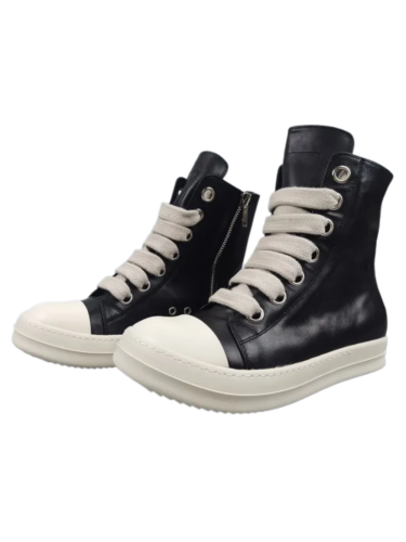 thick shoelace leather hi shoes sneaker (with og packing)