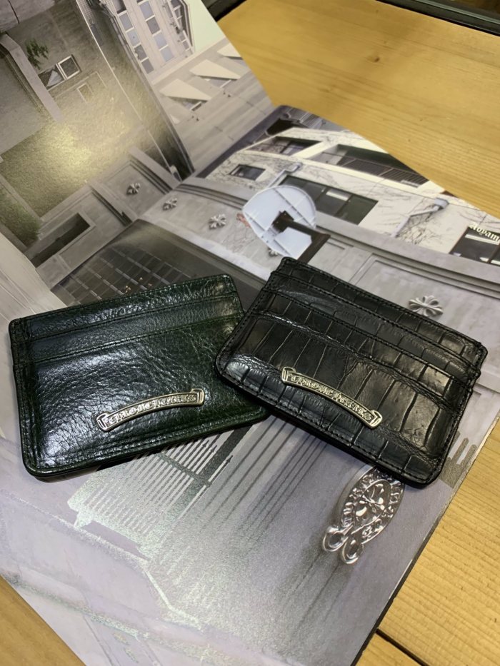 1:1 quality version Cowhide Card Holder Metal Bar Logo Slim Multi Slot Card Wallet 8 colors 29222373