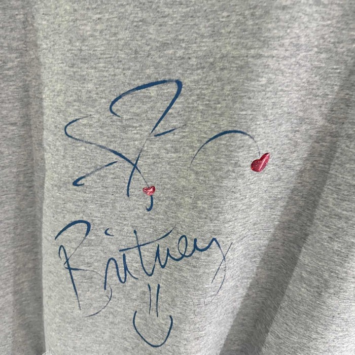 1:1 quality version Hot Girl Style Britney Gray Printed Washed Tee 29222331