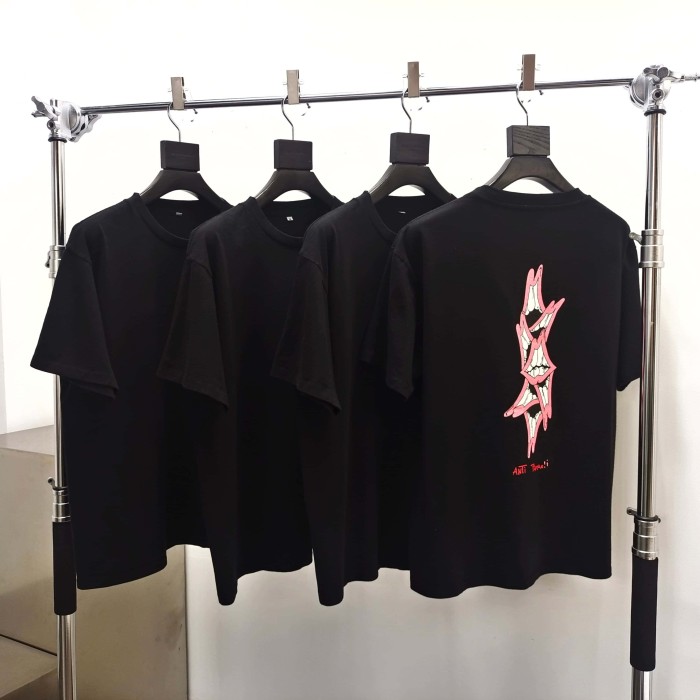 [Big & Tall for weights up to 220 lbs]1:1 quality version Back Lips Floral Black Print Tee 29222335