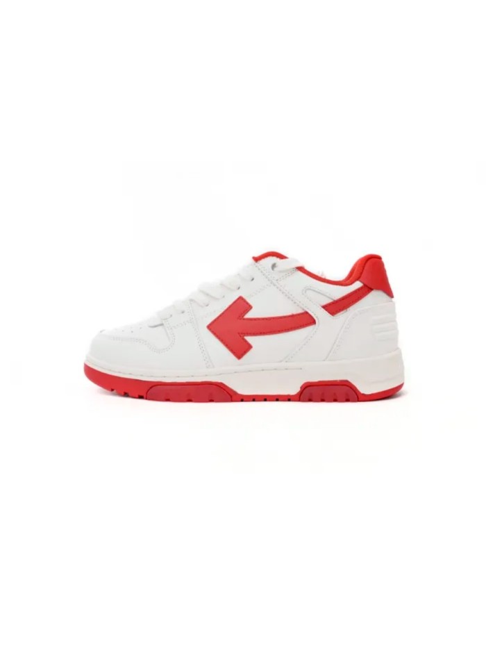 OW Out Of Office  OOO  Low Tops White Red OMIA189F22LEA0010125