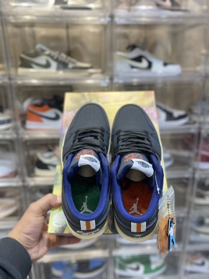 [plus-size shoes] Air @j1 Low Eastside Golf Collab Dark Navy Vintage Off White Gum Sole Retro Sneakers 2 colors 29225167