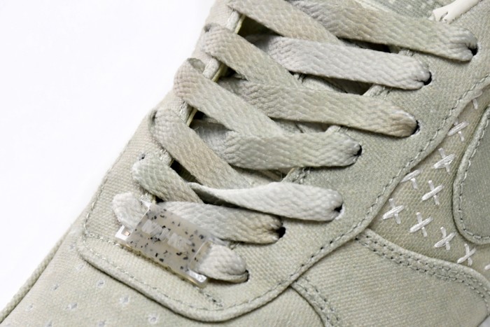Air Force 1 Low N7 Grey Washed Canvas Cross Stitch Embroidery Retro Sneakers 29225466