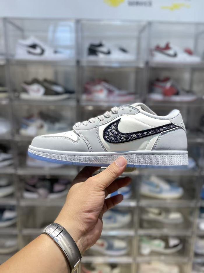 [plus-size shoes] Air @j1 Low Eastside Golf Collab Dark Navy Vintage Off White Gum Sole Retro Sneakers 2 colors 29225167