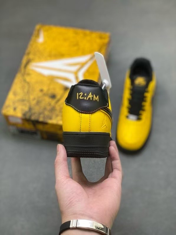 Air Force 1 Low Kobe Tribute Black Yellow Contrast Graffiti Letter Sneakers 29225655