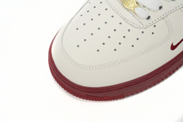 Air Force 1 40th Anniversary Off White Burgundy Double Swoosh Retro Leather Sneakers 29225442