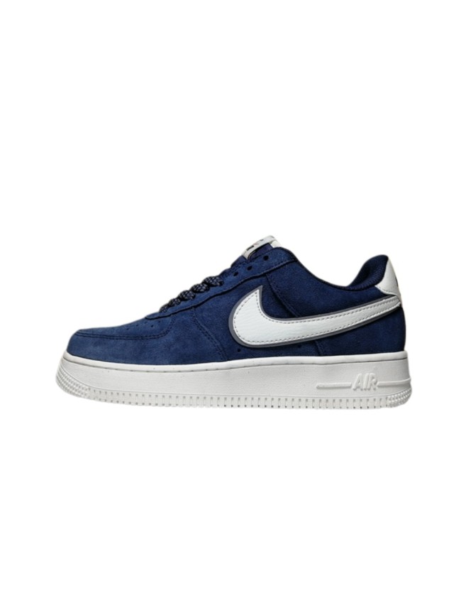 Air Force 1 Low Navy Suede Off White Midsole Minimal Contrast Sneakers 29225543