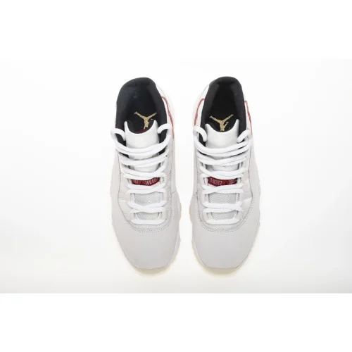[plus-size shoes] Air @j11 High Platinum Tint Rabbit White Suede Upper Translucent Crystal Outsole Basketball Sneakers 29225403