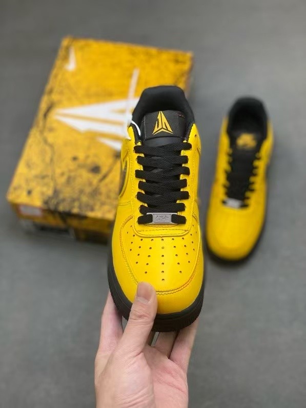 Air Force 1 Low Kobe Tribute Black Yellow Contrast Graffiti Letter Sneakers 29225655