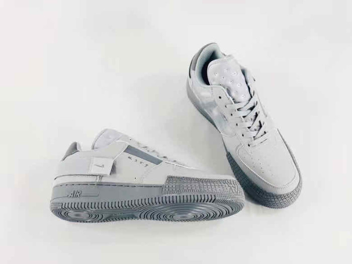 Air Force 1 Type Deconstructed Two Tone Grey Transparent Mesh Sneakers 2 colors 29225550