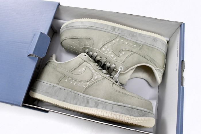 Air Force 1 Low N7 Grey Washed Canvas Cross Stitch Embroidery Retro Sneakers 29225466