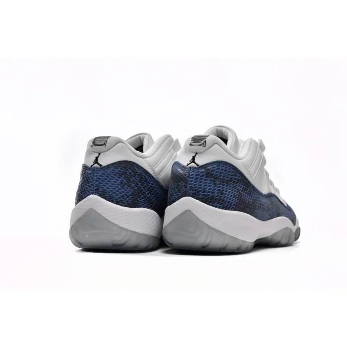 [plus-size shoes] Air @j11 Low Low White Grey Snakeskin Print Panel Retro Basketball Sneakers 2 colors 29225424