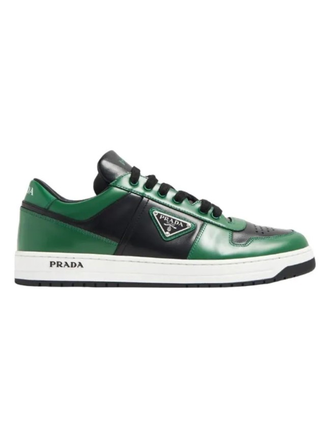 PR@DA@ DOWNTOWN LEATHER SNEAKERS GREEN   PRD092