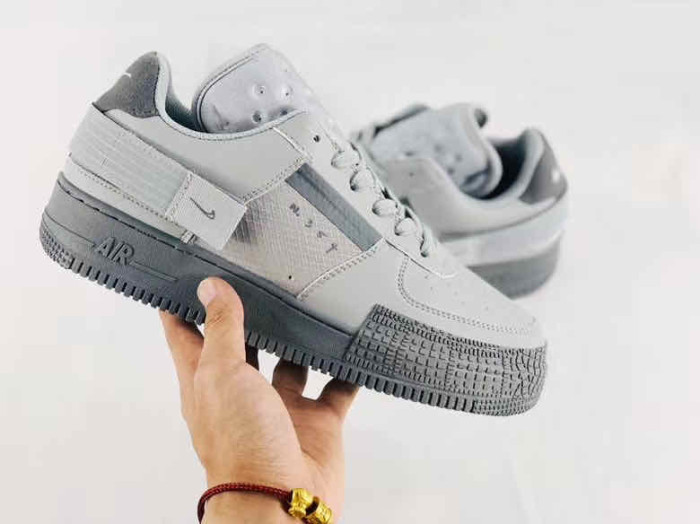 Air Force 1 Type Deconstructed Two Tone Grey Transparent Mesh Sneakers 2 colors 29225550