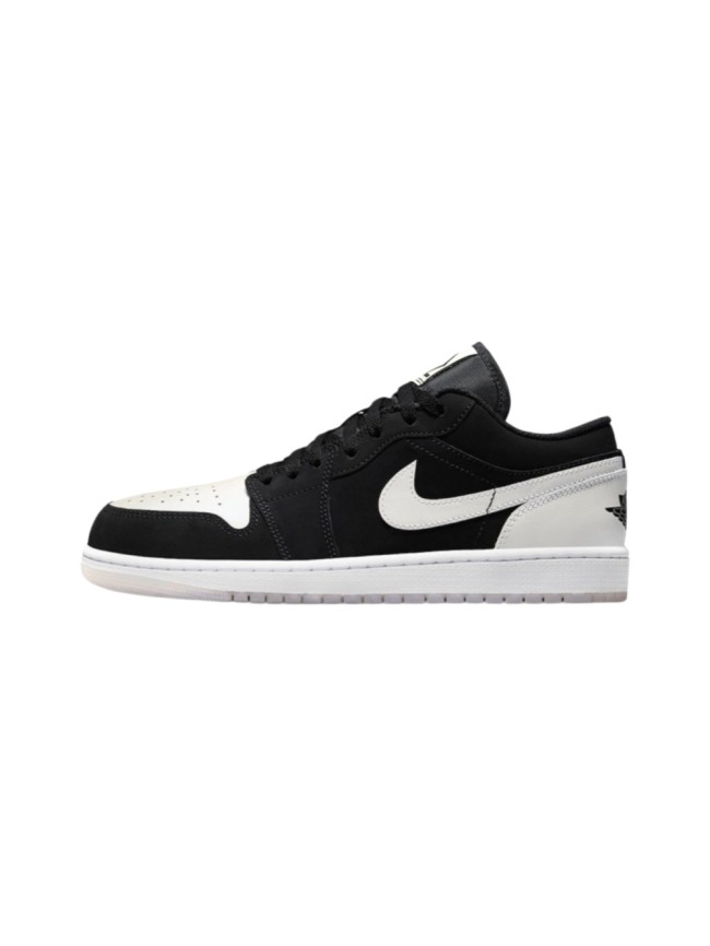 Air @j1 Low SE Diamond Panda Black White Contrast Suede Sneakers 4 colors 29225171
