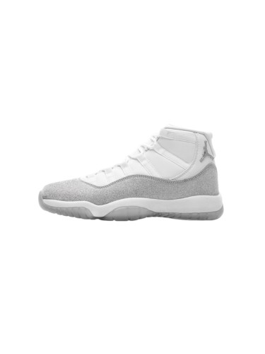 Air @j11 Retro Metallic Silver White Glitter Upper Retro High Top Basketball Sneakers 29225412