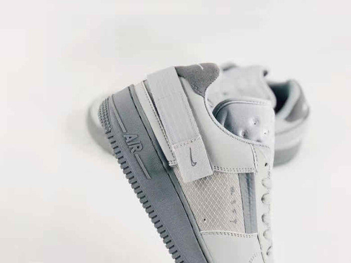 Air Force 1 Type Deconstructed Two Tone Grey Transparent Mesh Sneakers 2 colors 29225550