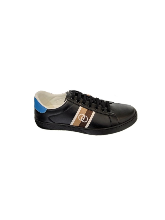 1:1 quality version 28412101 Leather logo patchwork shoes 3 colors