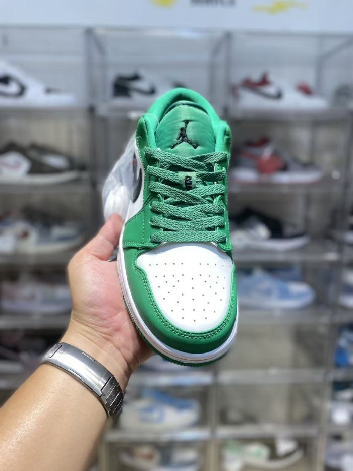 [plus-size shoes] Air @j1 Low  Low Black White Green Celtics Color Block Sneakers 2 colors 29225307