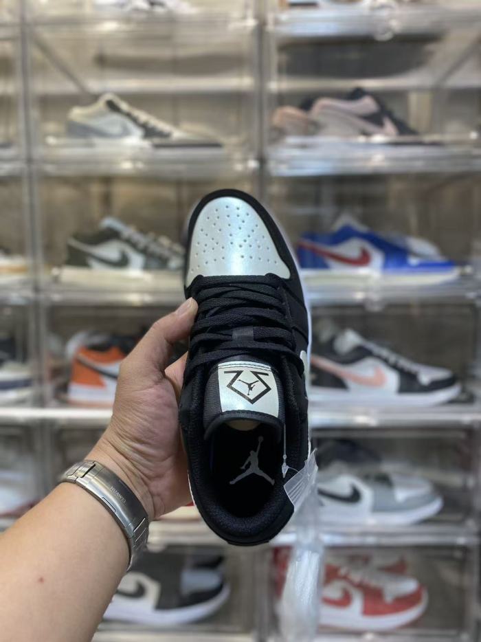 Air @j1 Low SE Diamond Panda Black White Contrast Suede Sneakers 4 colors 29225171
