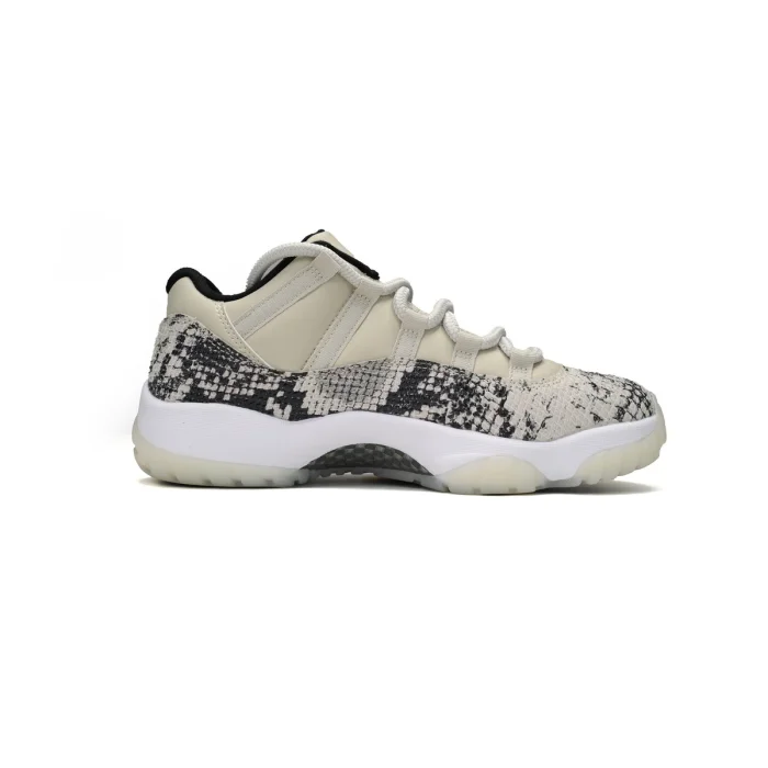 [plus-size shoes] Air @j11 Low Low White Grey Snakeskin Print Panel Retro Basketball Sneakers 2 colors 29225424