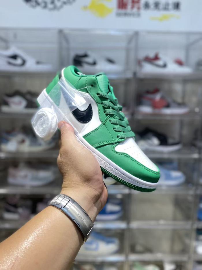 [plus-size shoes] Air @j1 Low  Low Black White Green Celtics Color Block Sneakers 2 colors 29225307
