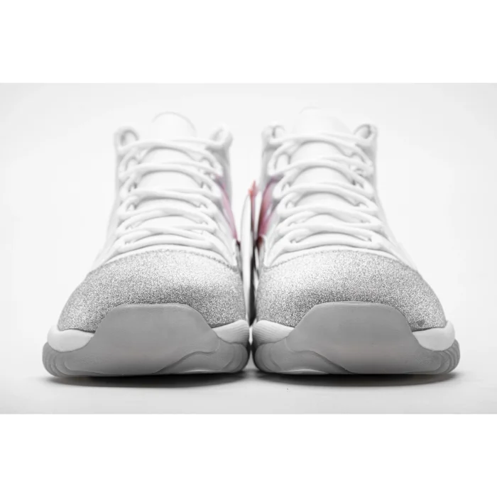 Air @j11 Retro Metallic Silver White Glitter Upper Retro High Top Basketball Sneakers 29225412