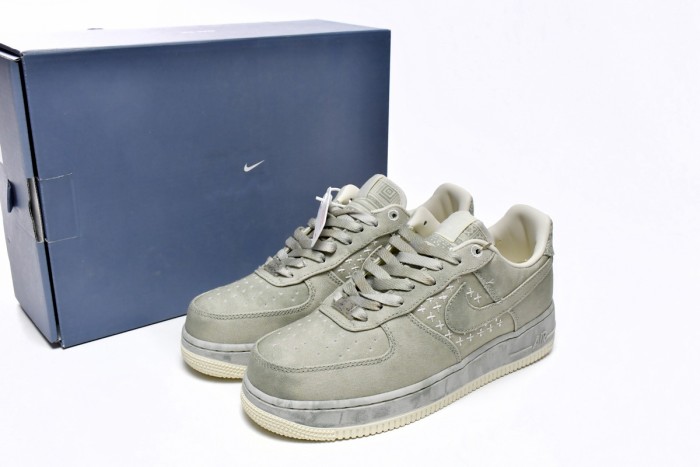 Air Force 1 Low N7 Grey Washed Canvas Cross Stitch Embroidery Retro Sneakers 29225466