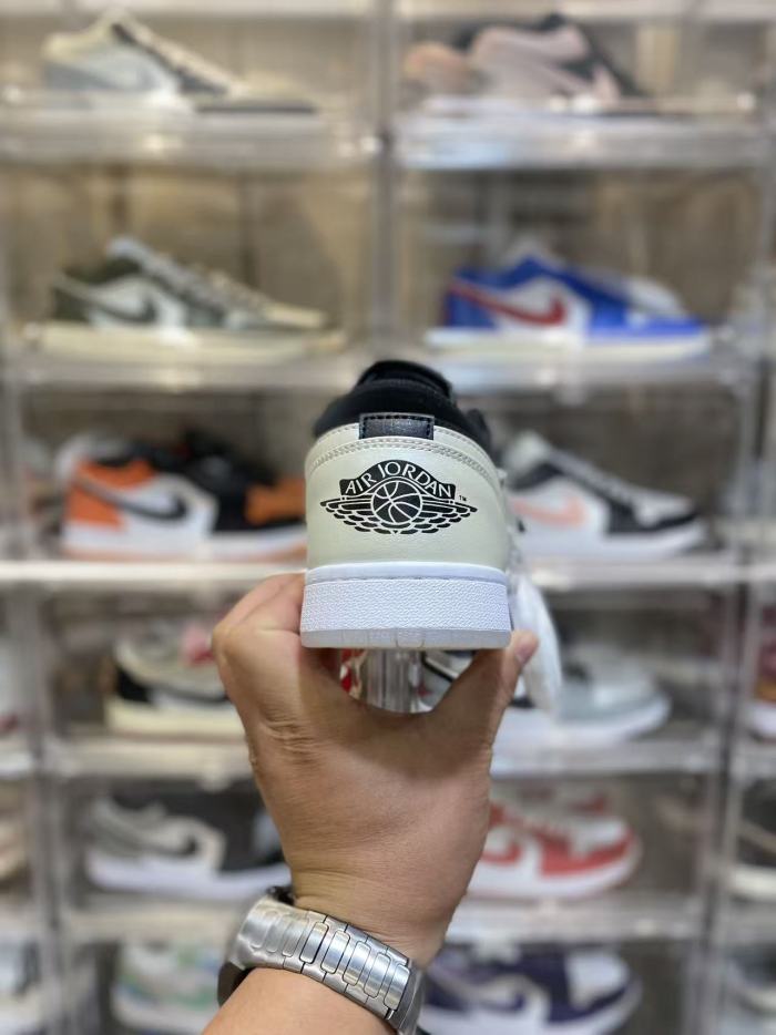 Air @j1 Low SE Diamond Panda Black White Contrast Suede Sneakers 4 colors 29225171