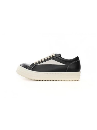 R*ck0wens EDFU Vintage Sneaks Leather Black Milk White RP01C5888LPOLVS-911