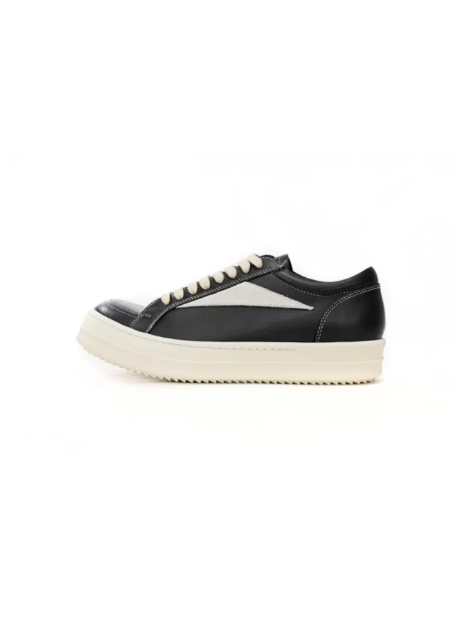 R*ck0wens EDFU Vintage Sneaks Leather Black Milk White RP01C5888LPOLVS-911