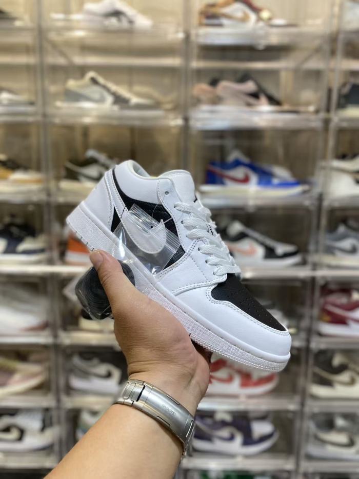 [plus-size shoes] Air @j1 Low OG Nigel Sylvester Collab Black Vintage Faded Green Aged Leather Sneakers 2 colors 29225165
