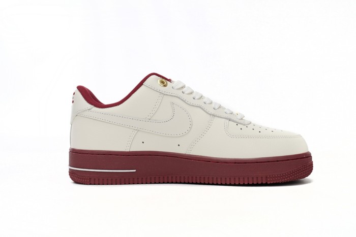 Air Force 1 40th Anniversary Off White Burgundy Double Swoosh Retro Leather Sneakers 29225442
