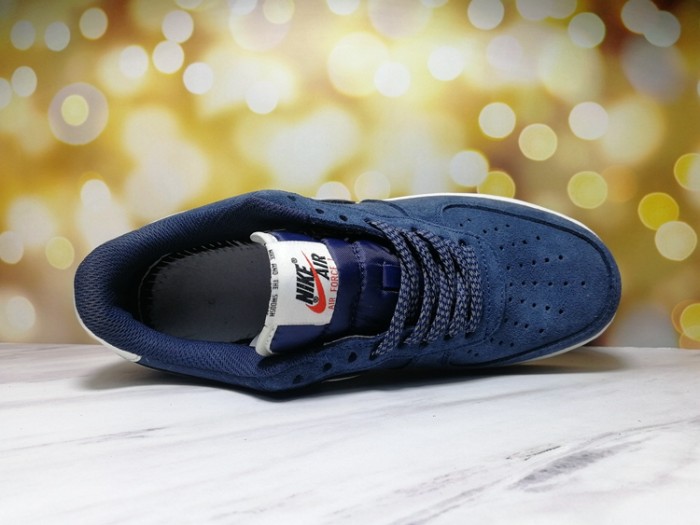 Air Force 1 Low Navy Suede Off White Midsole Minimal Contrast Sneakers 29225543