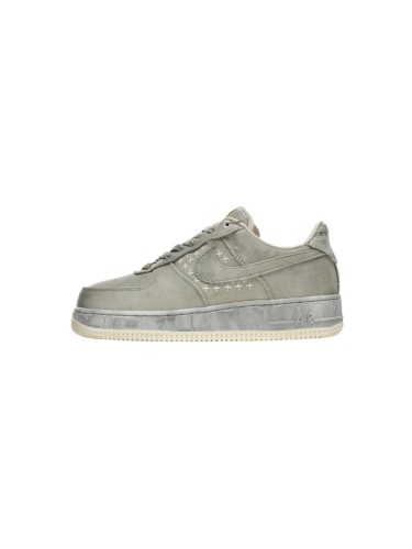 Air Force 1 Low N7 Grey Washed Canvas Cross Stitch Embroidery Retro Sneakers 29225466