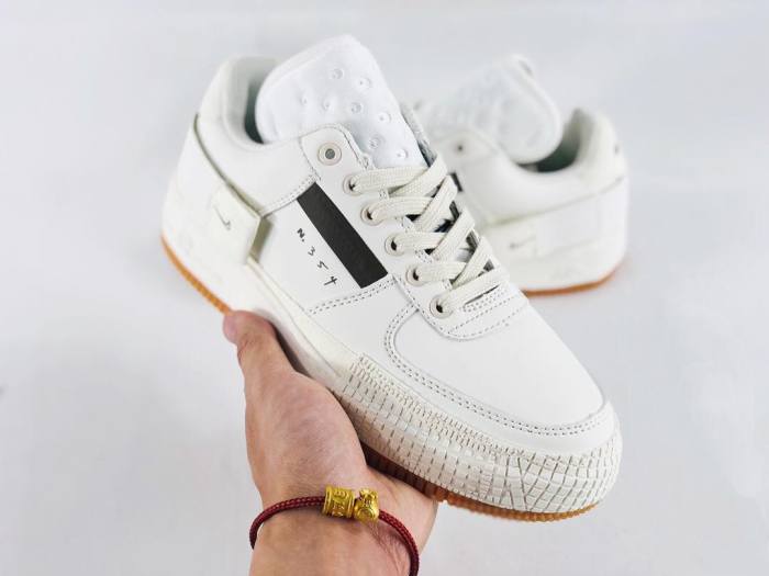 Air Force 1 Type Deconstructed Two Tone Grey Transparent Mesh Sneakers 2 colors 29225550