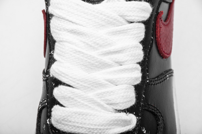 Air Force 1 Low Distressed Splatter Graffiti Black Red Contrast Sneakers 2 colors 29225491