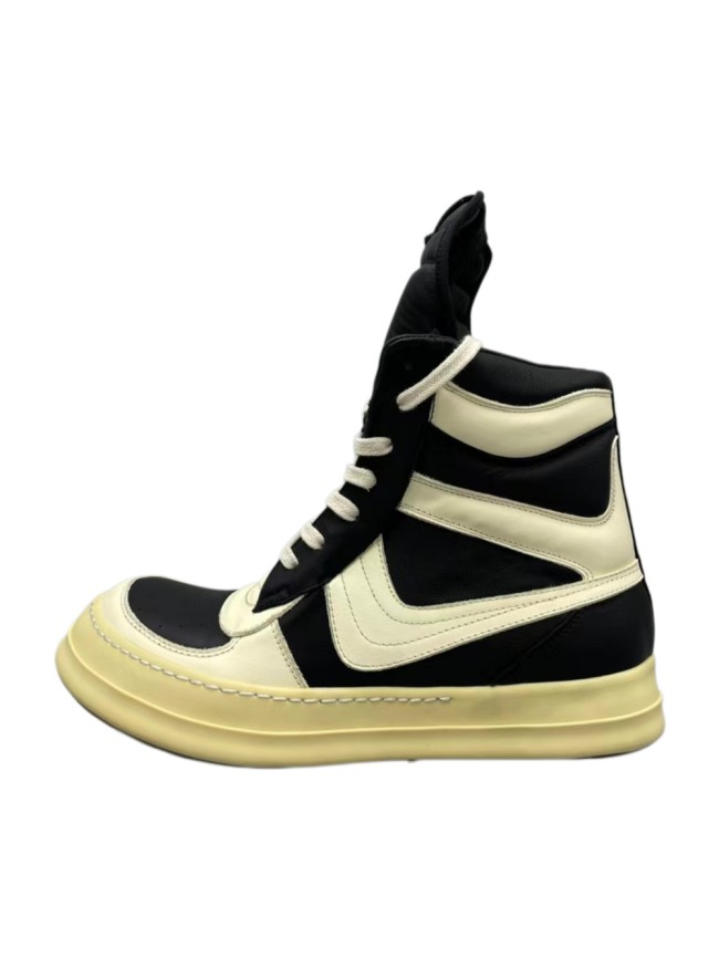 1:1 quality version Vintage black and white colorblocking heightening thick soled boots 27509121